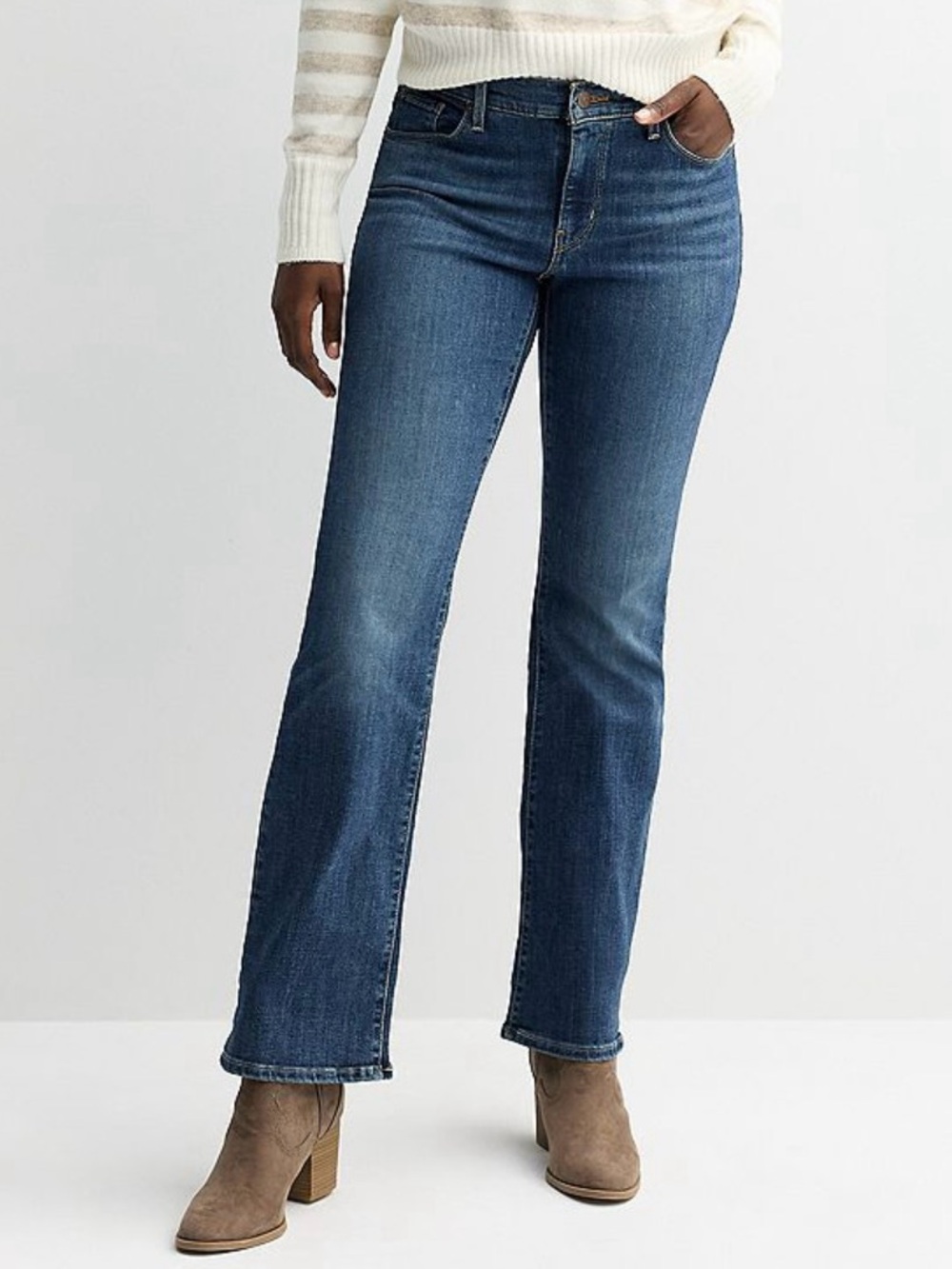 Levi's 529 Curvy Bootcut Stretch Jeans Dark Blue Size 8
